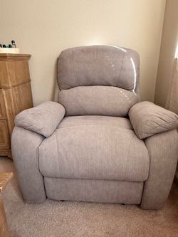 Gray Fabric Recliner Chair
