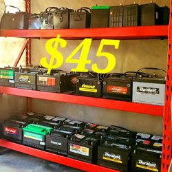 USED AND SEMI NEW CAR BATTERIES FOR SALE. SAVE $$ ON AUTO PARTS STORE BRAND BATTERIES. Baterias Para Carro Usadas y Semi Nuevas