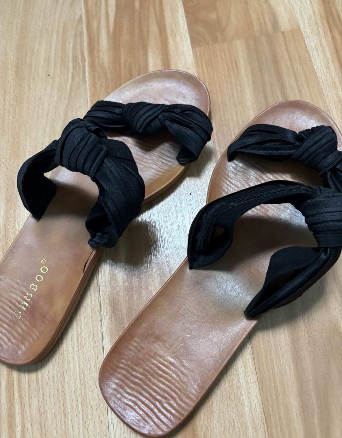 Black Sandals Size 7.5