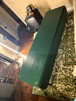 Long Green Solid Wood Table - Great for Workstation, Kids Room, Coffee Table