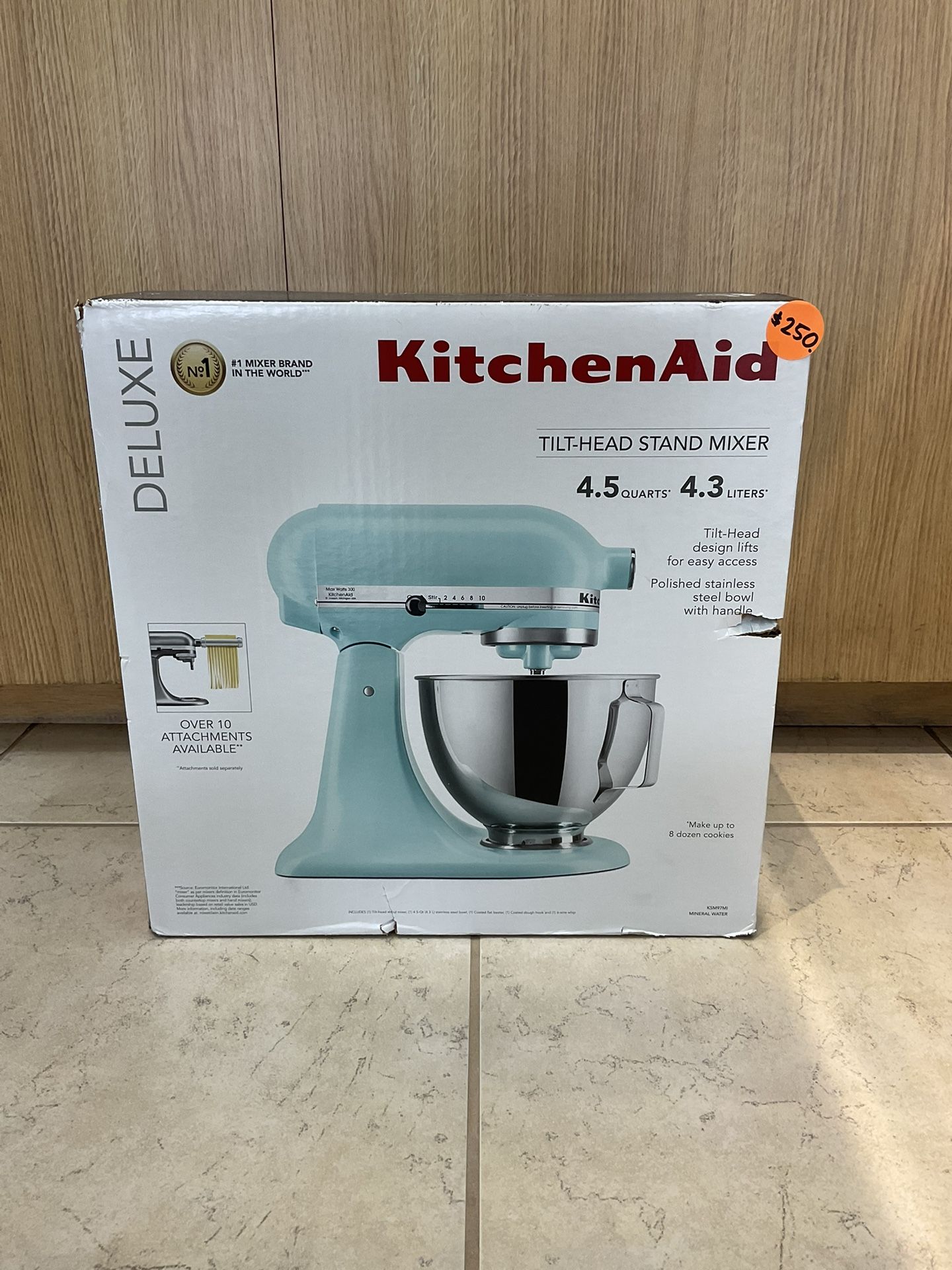 KITCHENAID DELUXE TILT-HEAD STAND MIXER 4.5 QUART KSM97MI MINERAL WATER