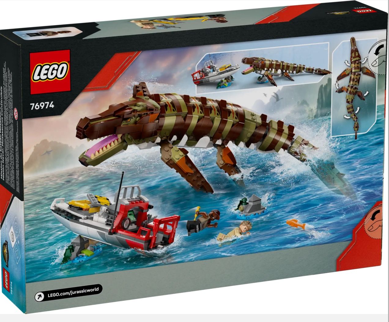 Lego Brick-Built Mosasaurus Boat Mission