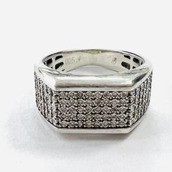Sterling silver .925 diamond ring