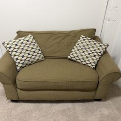 Green Loveseat with Pullout Bed