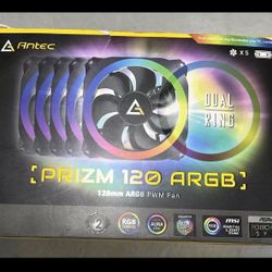 Antec Prizm 120 ARGB 5+C 120mm Case Fan w/Fan Controller (5 in 1 Pack)