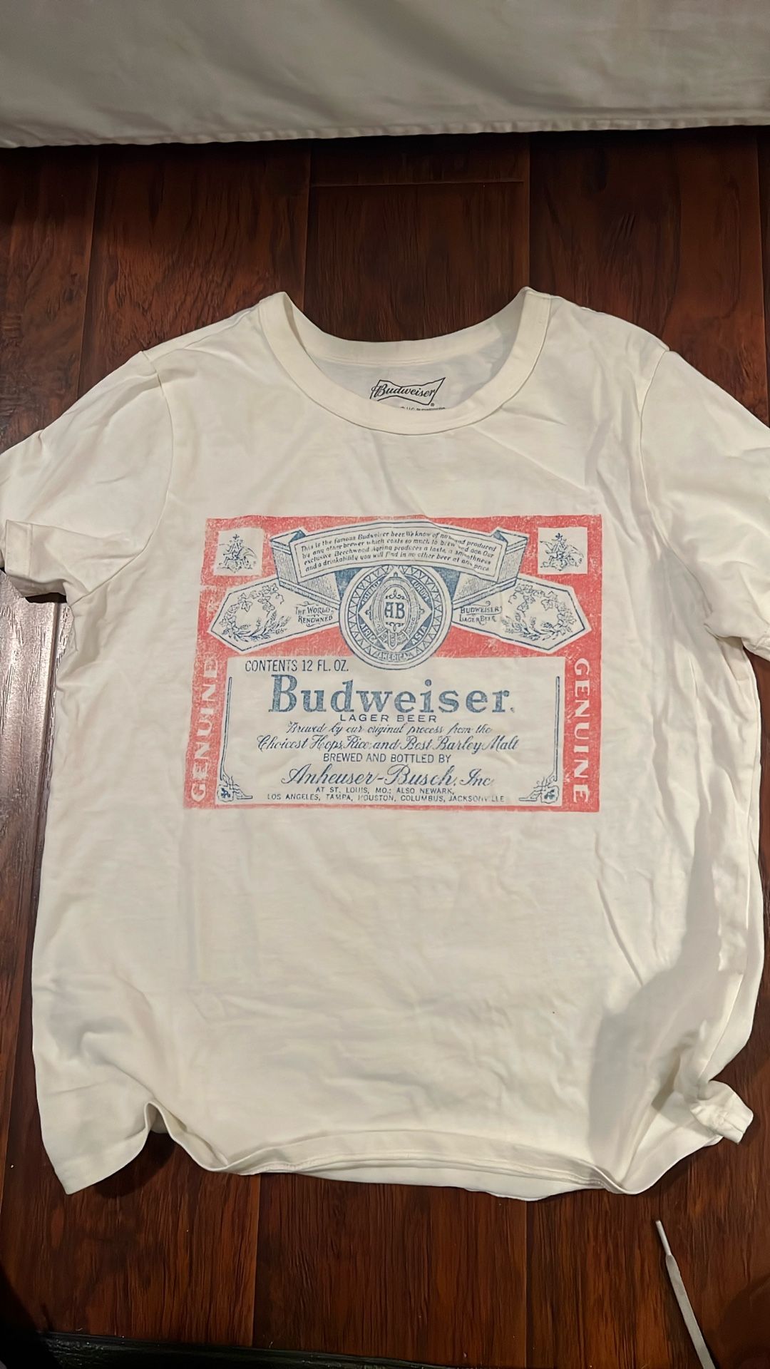 Budweiser T Shirt Size Medium 
