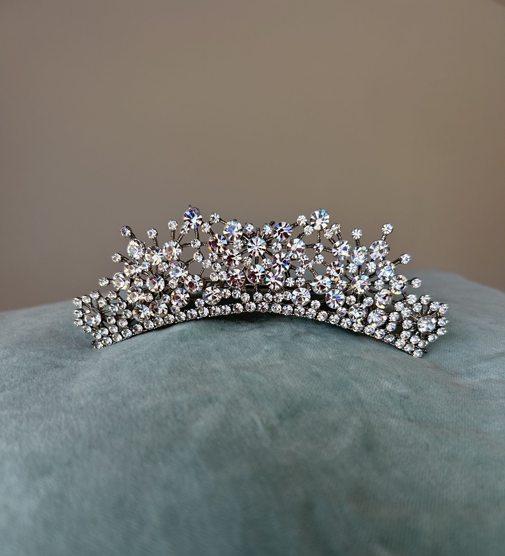 Diamond Imitation Silver Tiara