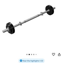 Adjustable Barbell Set with Weights – 26 lb Total