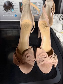 Vince Camuto blush suede heels