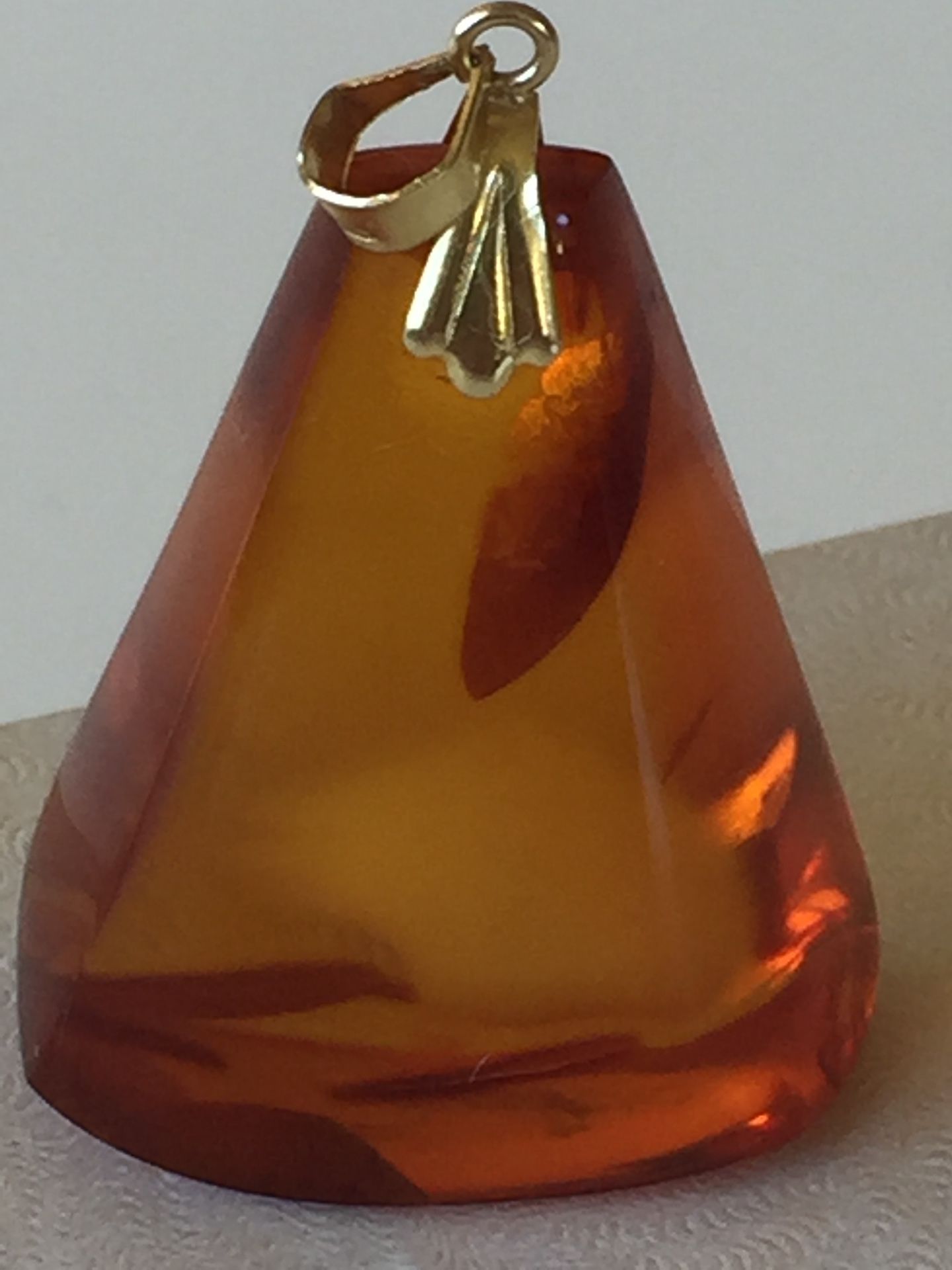One Of The Kind, Unused Amber Baltic Pendant Necklace 