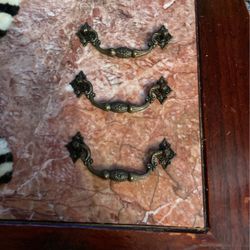 3 Antique Brass Handlers For Drawers x $10dls