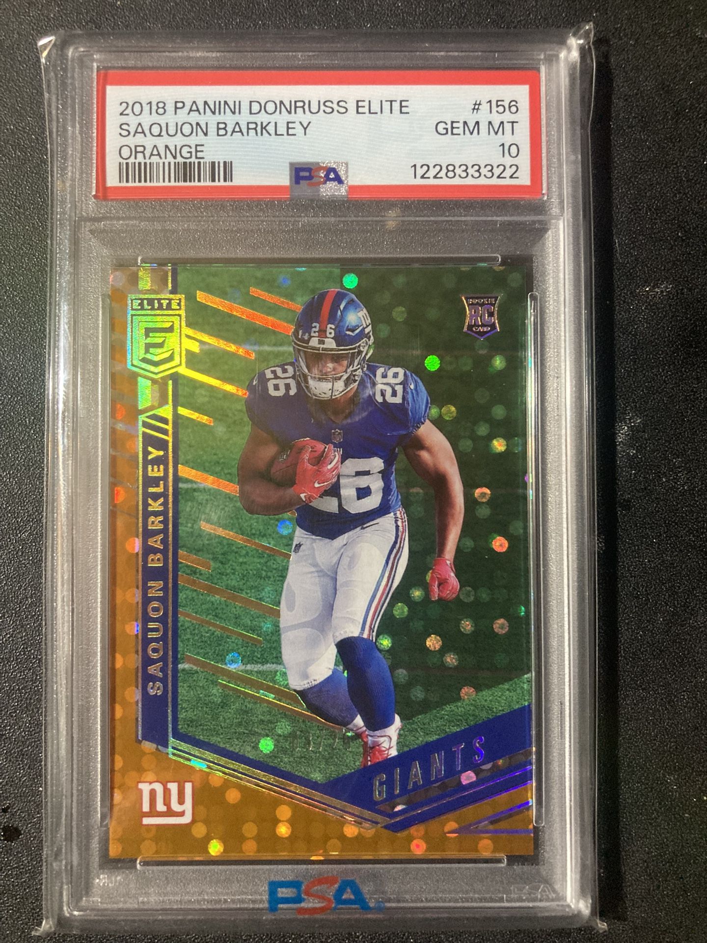 Saquon Barkley rookie Graded PSA 10