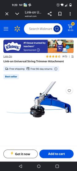 Link-on universal string trimmer attachment