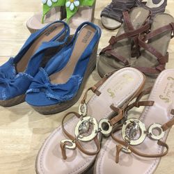 5 Pairs Of Wedge Sandals ($20 For All 5)