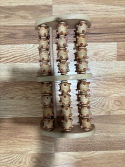 Wooden Foot Massage Roller – 3-Row Reflexology Massager