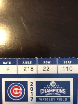 Cubs vs Cardinals today game 4 ticket $50 each