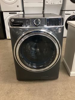 GE Smart Front Load 5.0 cu.ft. Washer with Steam, Smart Dispense and OdorBlock Ultra Fresh Vent System