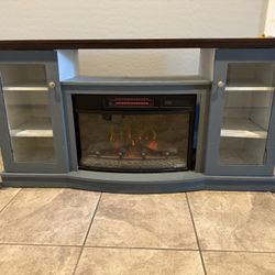 Fireplace Farmhouse  Media Console For Sale