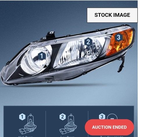 Headlight Honda Civic 2006-2011 4 Doors Only