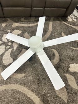 USED Merwry 48 in. Integrated LED Indoor White Ceiling Fan with Light Kit and Remote Control
