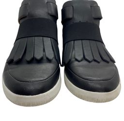 Mobs Black Leather Hi Top Sneakers Size 7.5 Women s Tread Moc Slip on Sneaker Shoe Shoes for Sale in Clovis CA OfferUp