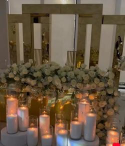 Backdrop and center pieces