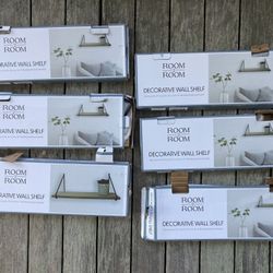 NEW! (6) Wall Shelves W/bracketts