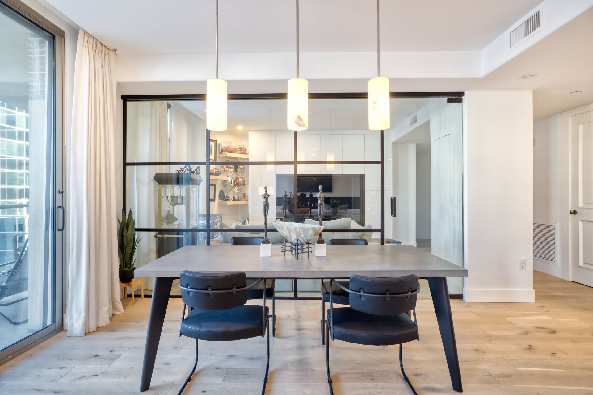 Cb2 Harper Black Dining Table W Concrete Top