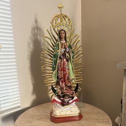Nueva Virgen De Guadalupe Hecha De Resina