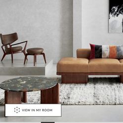 Cb2 Serafin 81" Brown Leather Daybed