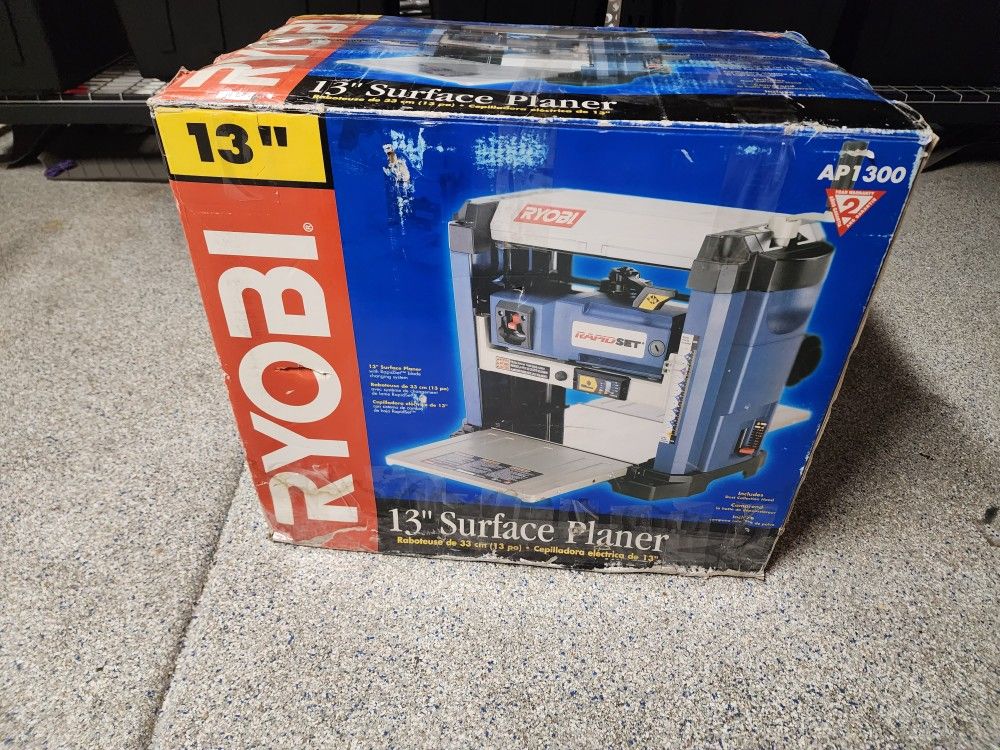 RYOBI AP1300 13" Surface Planer USED ONCE IN BOX with Manual