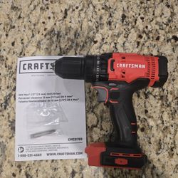 Craftsman 20 Volt Max Cordless Drill 1/2" Tool Only 