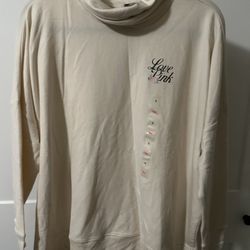 NEW VS PINK High Neck Cream Sweater - Size S