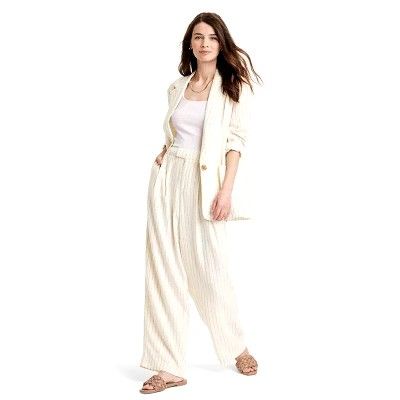 A New Day Cream Tan Pin Striped 3pcs Suit