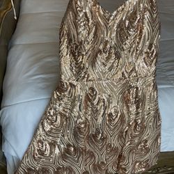 Beautiful Sparkly Gold Dress $10