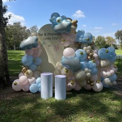 balloon garland, birthday balloons, balloon arch, gender reveal
