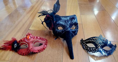 Halloween Masquerade Costume Masks-Set of 3