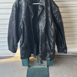 4XL LEATHER COAT