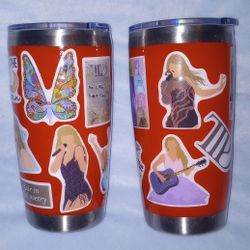 Taylor Swift Tumbler Eras Tour TTPD Red Swifties Love