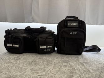 WolfPak 20L Mini duffle bag and 9L Tactical Sling bag in Alpha Black