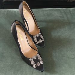 High Heel Satin Shoes Size 6