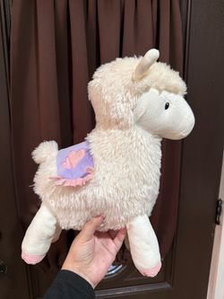 Llama Plush Stuffed Animal with Heart Saddle