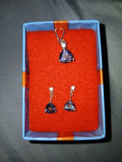 925 Sterling Silver Trillion-Cut Mystic Topaz Jewelry Set