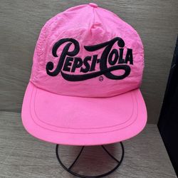 Pepsi Cola Mens Vintage Nylon 90s Snapback Hip Hop Cap Hat OS Pink Hot SP EXC