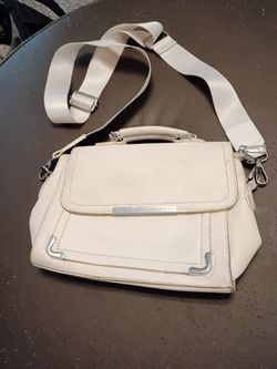 Shein white leather versatile handbag with shoulder strap