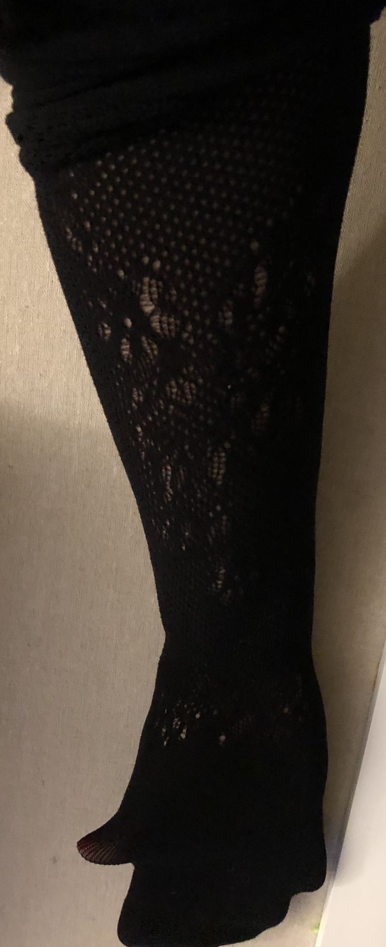 Black Lace Fishnet Tights