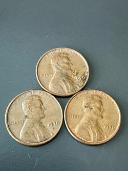 3 of the 1970 D Lincoln pennies ( 3.1 g )each