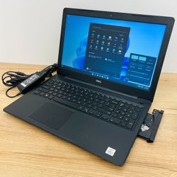 Dell 15.6” i5 Quad Core 10th Gen Full HD laptop / Windows 11 Pro / SSD / CD-DVD / WiFi AC / Camera / HDMI / Bluetooth / Charger