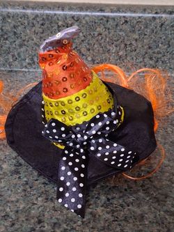 Candy corn dog hat