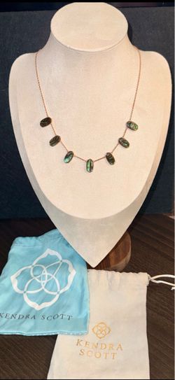 Kendra Scott Meadow Abalone Rose Gold Necklace